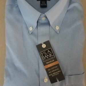 NWT Jos A Bank Dress Shirt Winkle Free Slim 15 / 32